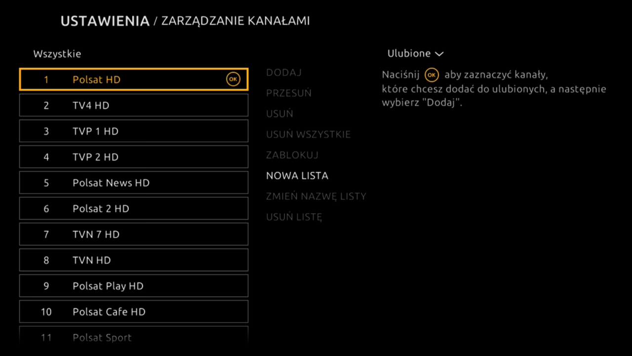 Lista kanałów w Cyfrowym Polsacie - jak ułożyć własną? - Poradnik
