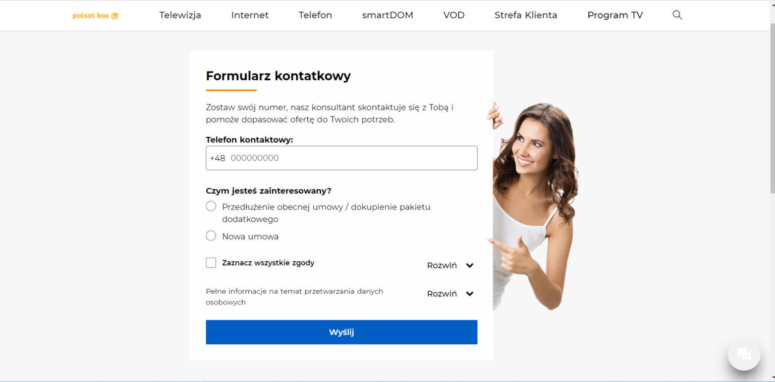 Infolinia, czyli jak nawiązać kontakt z konsultantem w Polsat Box